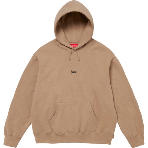 Supreme Micro Logo Hooded Sweatshirt - Light Tan