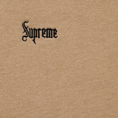 Supreme Micro Logo Hooded Sweatshirt - Light Tan
