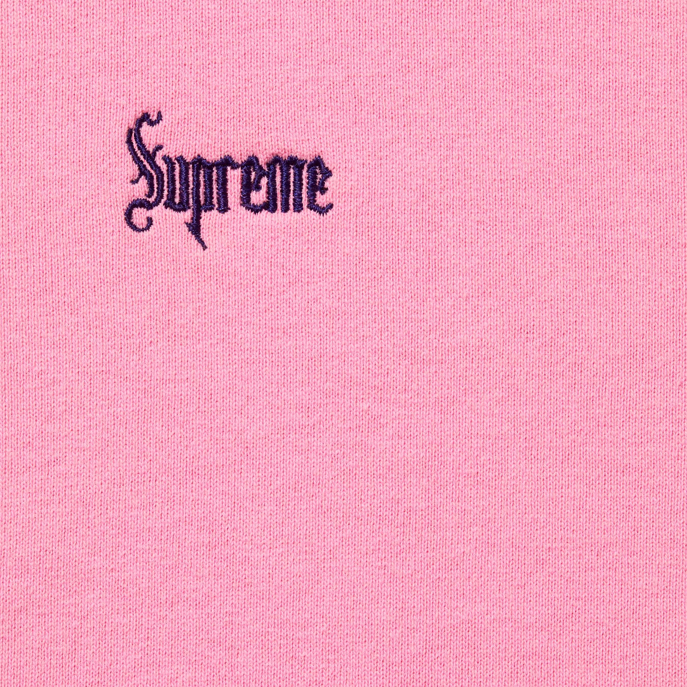 Supreme Micro Logo Hooded Sweatshirt (FW24) - Pink - $158