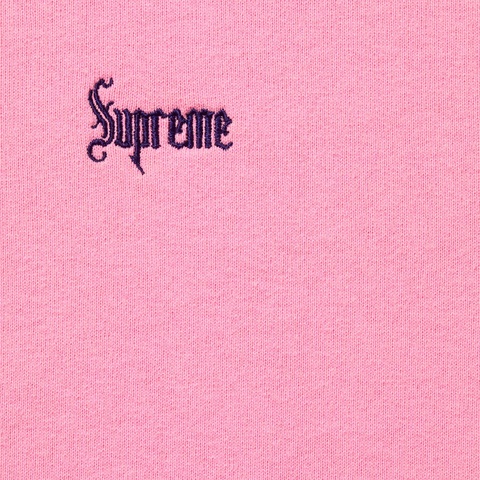 Supreme Micro Logo Hooded Sweatshirt - Pink