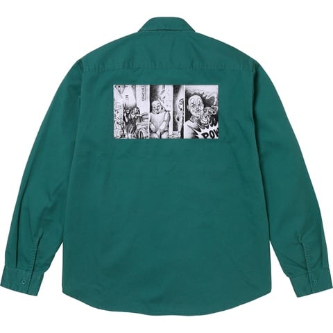 Supreme Mister Cartoon Work Shirt - Work Green