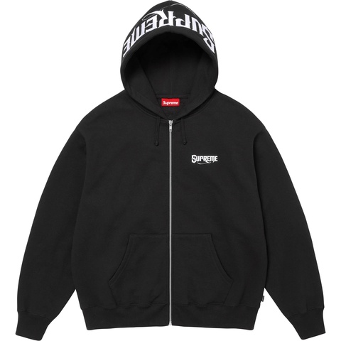 Supreme Mister Cartoon Zip Up Hooded Sweatshirt - Black
