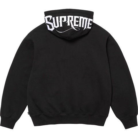 Supreme Mister Cartoon Zip Up Hooded Sweatshirt - Black