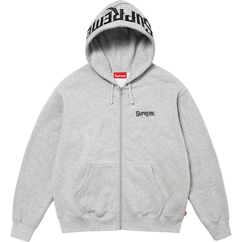 Supreme Mister Cartoon Zip Up Hooded Sweatshirt - Heather Grey