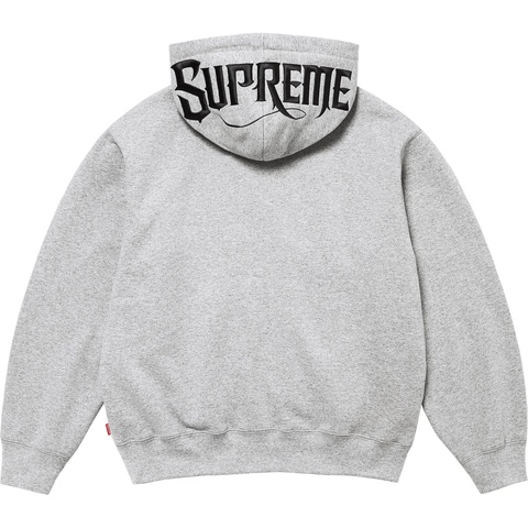 Supreme Mister Cartoon Zip Up Hooded Sweatshirt - Heather Grey