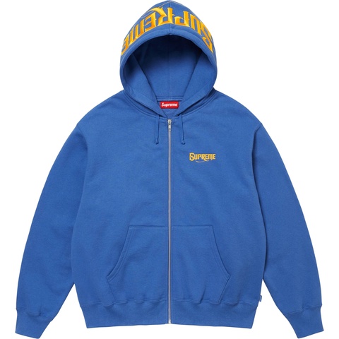 Supreme Mister Cartoon Zip Up Hooded Sweatshirt - Washed Royal