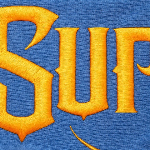 Supreme Mister Cartoon Zip Up Hooded Sweatshirt - Washed Royal