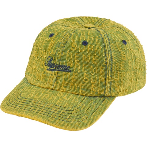 Supreme Needle Punch Denim 6-Panel - Washed Yellow