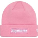 Supreme New Era Box Logo Beanie (FW24) - Dusty Pink
