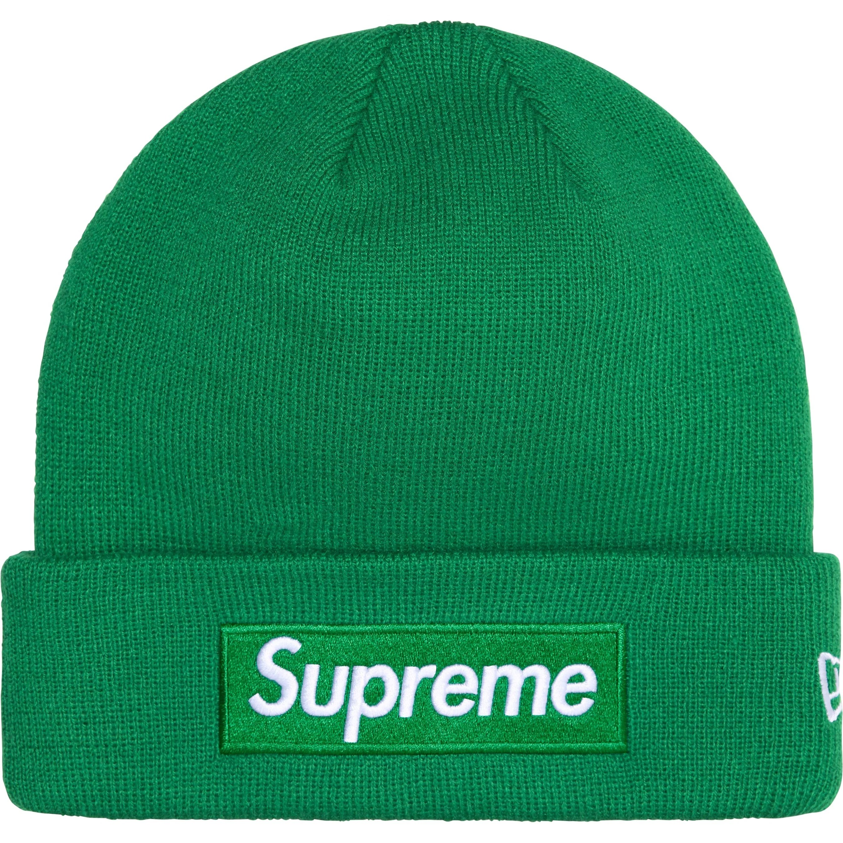 Supreme New Era Box Logo Beanie (FW24) - Green - $44