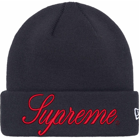 Supreme New Era® Script Beanie - Navy
