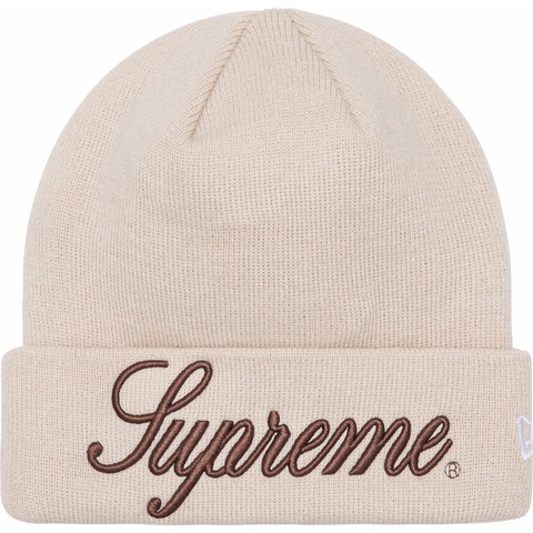 Supreme New Era® Script Beanie - Stone