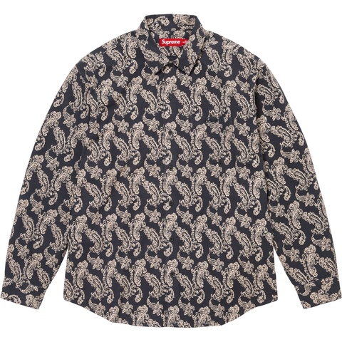 Supreme Paisley Flannel Shirt - Black