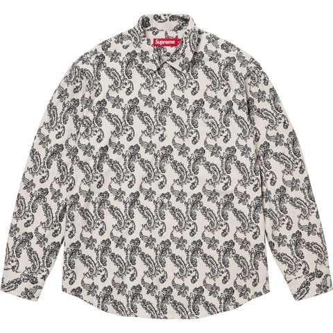 Supreme Paisley Flannel Shirt - White