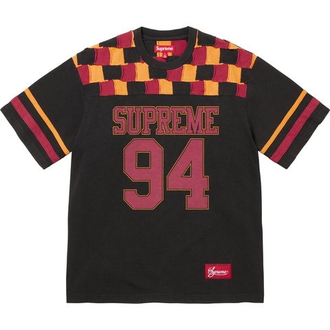 Supreme Patchwork Yoke Football Top - Black