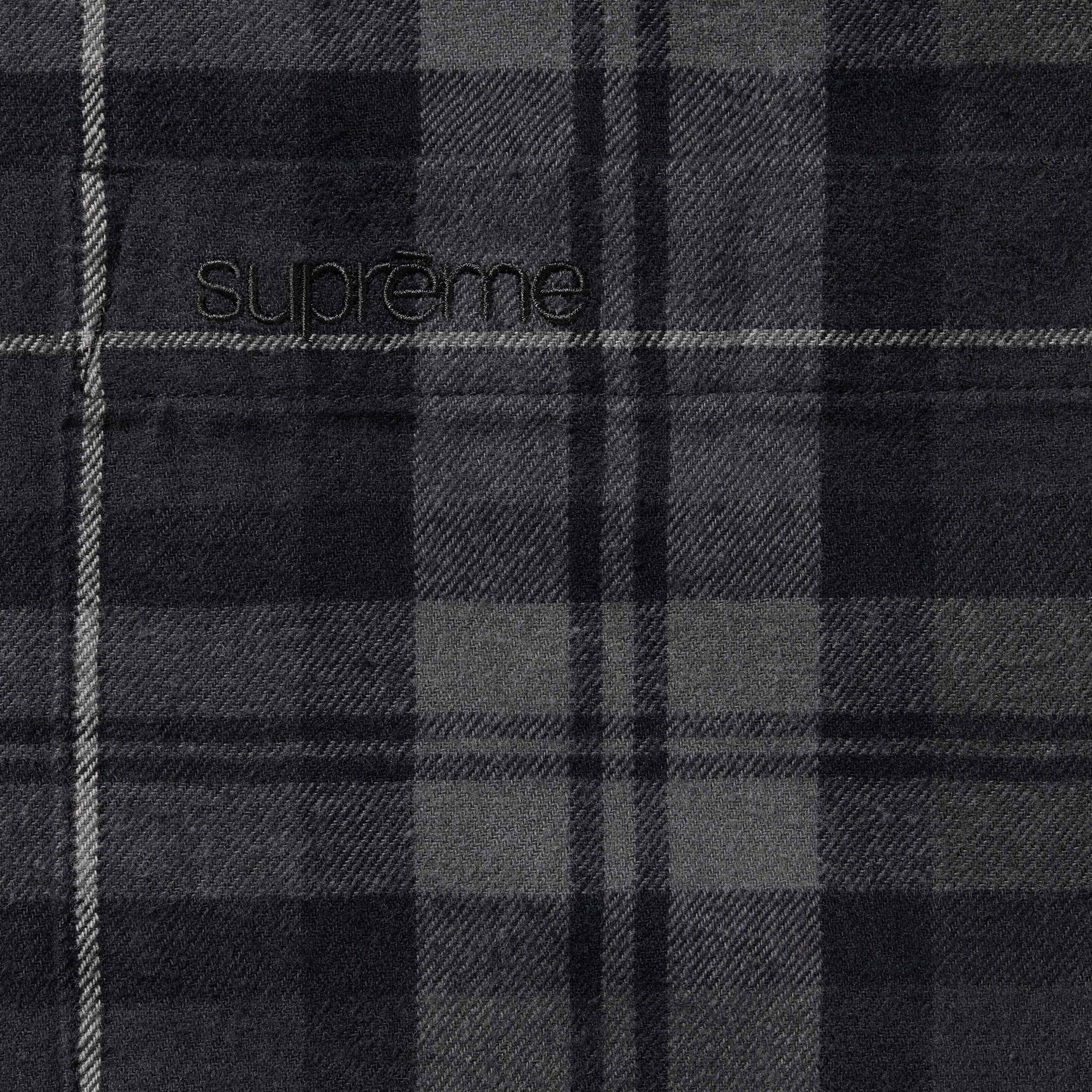 Supreme Plaid Flannel Shirt (FW24) - Black - $138