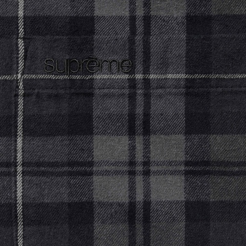 Supreme Plaid Flannel Shirt - Black