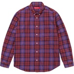 Supreme Plaid Flannel Shirt (FW24) - Purple