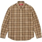 Supreme Plaid Flannel Shirt (FW24) - Tan