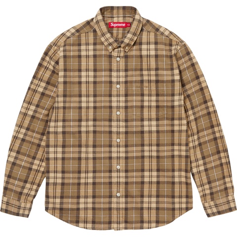 supreme シュプリーム フランネル 2024 ブラウン Plaid Flannel Shirt - fall/winter 2024 - Supreme