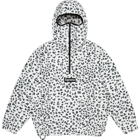 Supreme Polartec® Facemask Half Zip Hooded Sweatshirt - Leopard