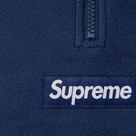 Supreme フェイスガード ネイビー Polartec® Facemask Half Zip Hooded Sweatshirt - Supreme
