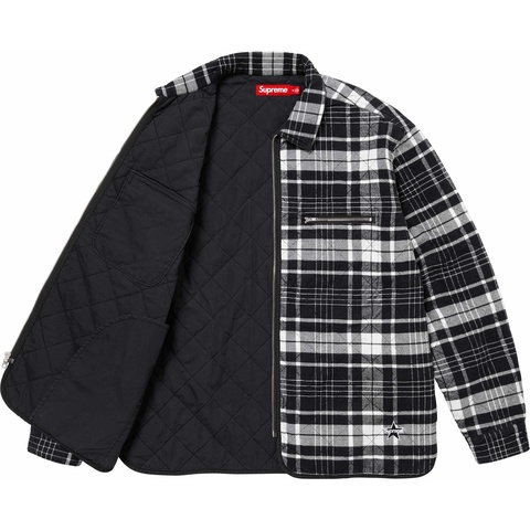 Quilted Flannel Zip Up Shirt - SupremeCommunity
