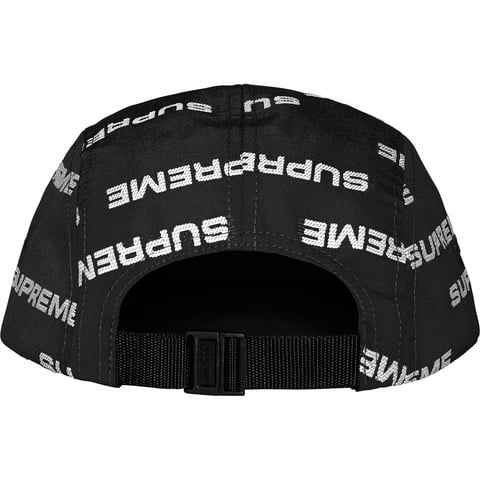Supreme Reflective Jacquard Camp Cap - Black