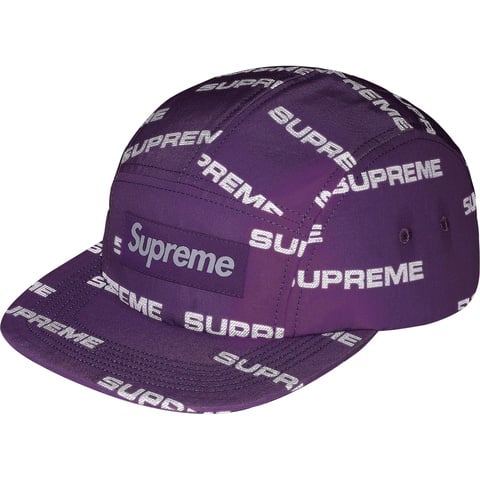 Supreme Jaquard Check Camp Cap パープル 07aw Reflective Jacquard Camp Cap - fall/winter 2024 - Supreme