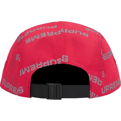 Supreme Reflective Jacquard Camp Cap - Red