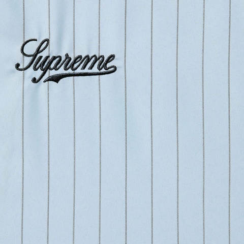 Supreme Reflective Pinstripe Track Jacket - Light Blue