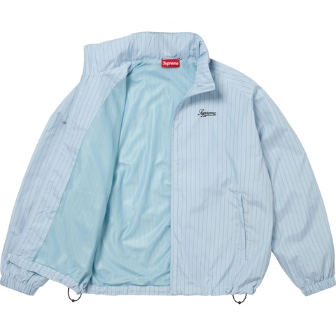 Supreme Reflective Pinstripe Track Jacket - Light Blue