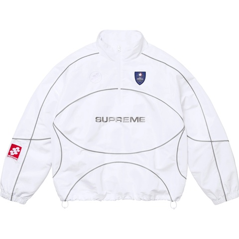 Supreme Reflective Piping Pullover - White