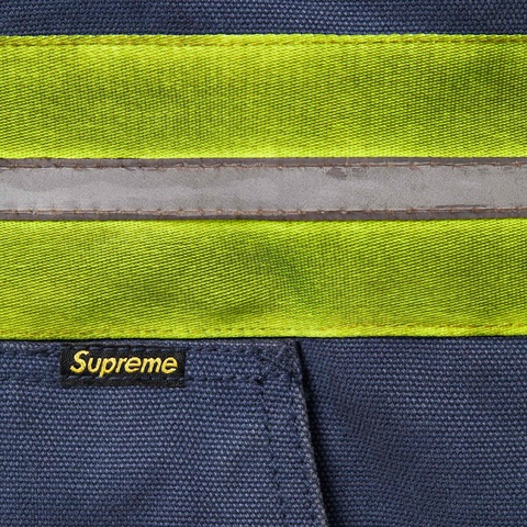 Supreme Reflective Stripe Hooded Work Jacket - Navy
