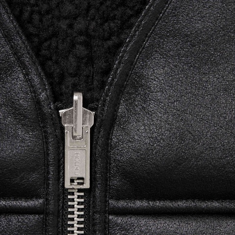 Supreme Reversible Faux Shearling Vest - Black