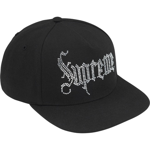 Supreme Rhinestone 5-Panel - Black
