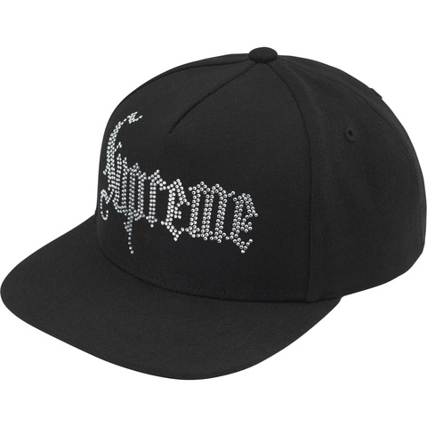 Supreme Rhinestone 5-Panel - Black