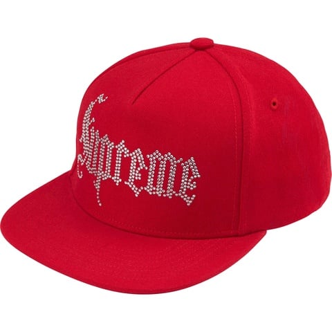 Supreme Rhinestone 5-Panel - Red