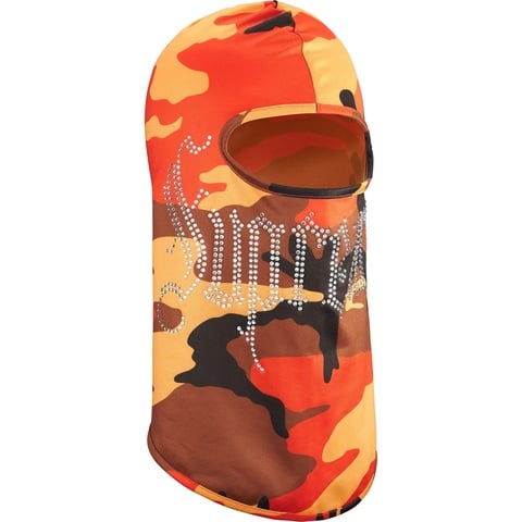 Supreme Rhinestone Balaclava - Orange Camo