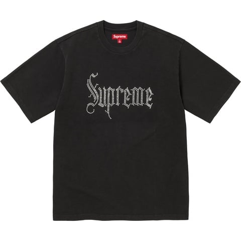 Supreme Rhinestone S/S Top - Black