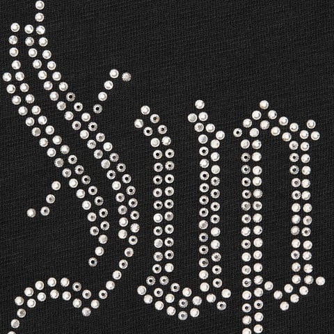 Supreme Rhinestone S/S Top - Black