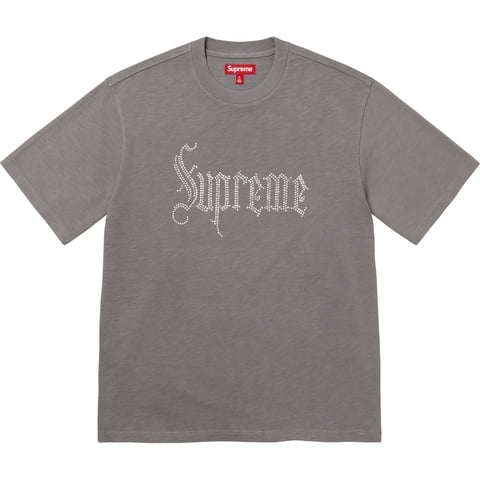 Supreme Rhinestone S/S Top - Grey