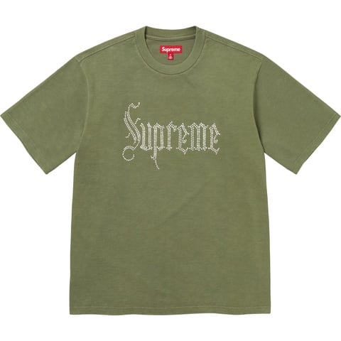 Supreme Rhinestone S/S Top - Olive