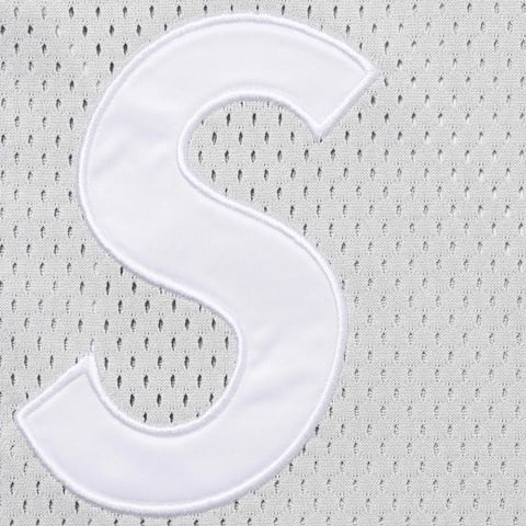 Supreme S Logo Baseball Henley - Grey