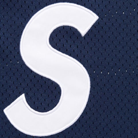 Supreme S Logo Baseball Henley - Navy