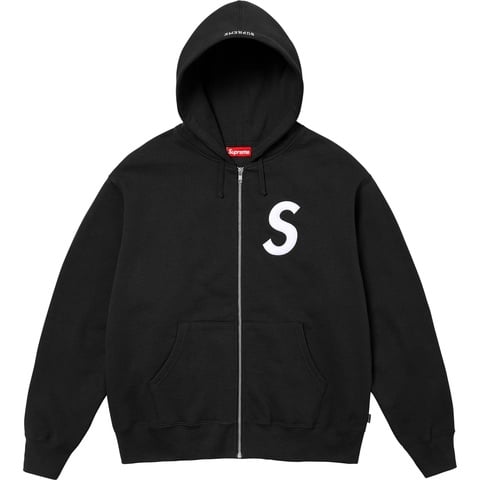 コレクション S Logo Zip Up Hooded Sweatshirt Black~~ S Logo Zip Up Hooded Sweatshirt - fall/winter 2024 - Supreme