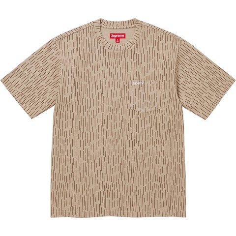Supreme S/S Pocket Tee - Tan Raindrop