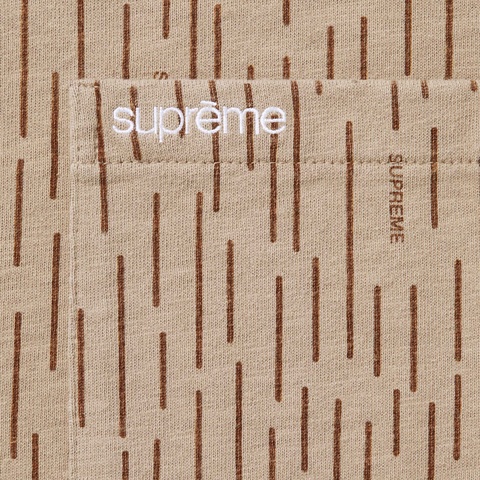 Supreme S/S Pocket Tee - Tan Raindrop