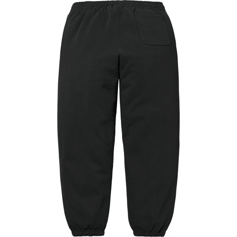 Supreme Satin Appliqué Sweatpant - Black