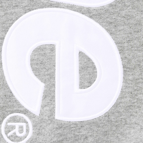 Supreme Satin Appliqué Sweatpant - Heather Grey